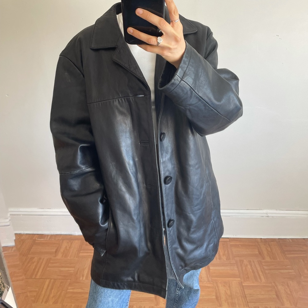 Vintage Oversized Leather Jacket